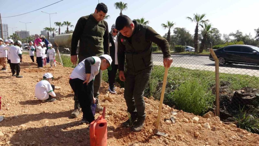 Orman Bilinci Aşılanan Minikler Fidan Dikti