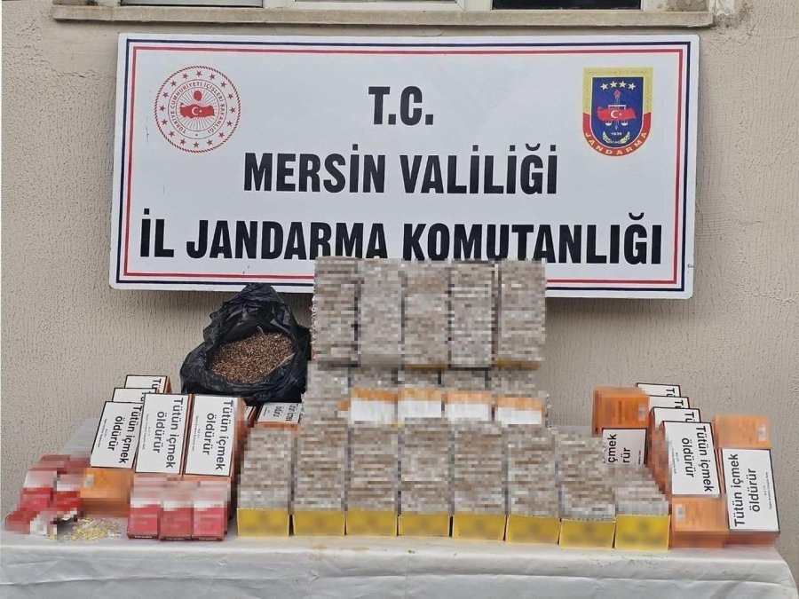 Mersin’de 815 Kilo Tütün İle 13 Bin Adet Makaron Ele Geçirildi