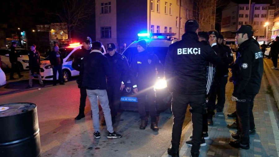 Karaman’da Kavga İhbarına Giden Polislere Konfetili Sürpriz