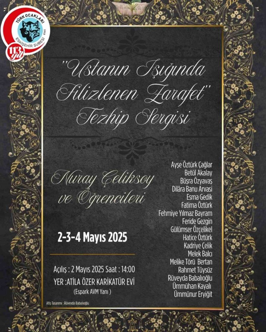 "ustanın Işığında Filizlenen Zarafet" Tezhip Sergisi Açıldı