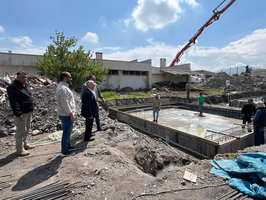 Başkan Büyükkılıç, Anbar’da Cami İnşaatını İnceledi