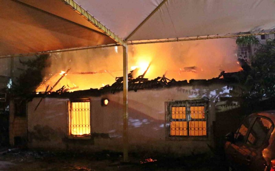 Gecekondu Alev Alev Yandı, Sokağa Dökülen Mahalleli Kediler İçin Gözyaşı Döktü