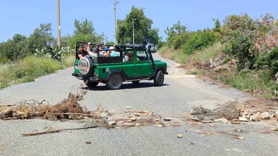 Alanya’da Makilik Alandaki Yangın Ormana Sıçramadan Söndürüldü