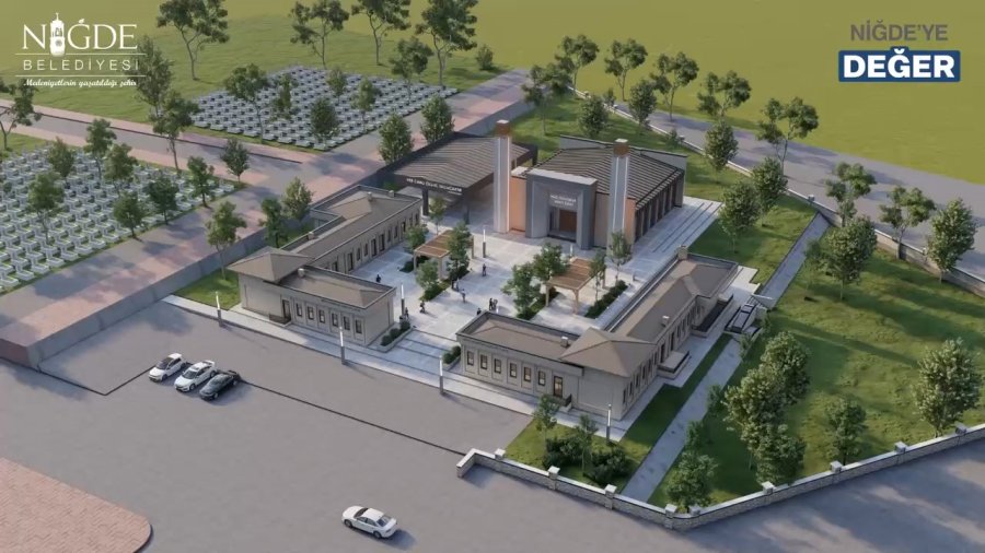 Niğde Belediyesi’nden Hıdırlık Mezarlığı’na Yeni Taziye Evi Projesi