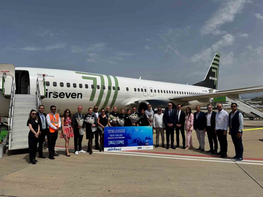 Danimarka’dan Havalanan Uçak; Gazipaşa’da Su Takı Seremonisiyle Karşılandı