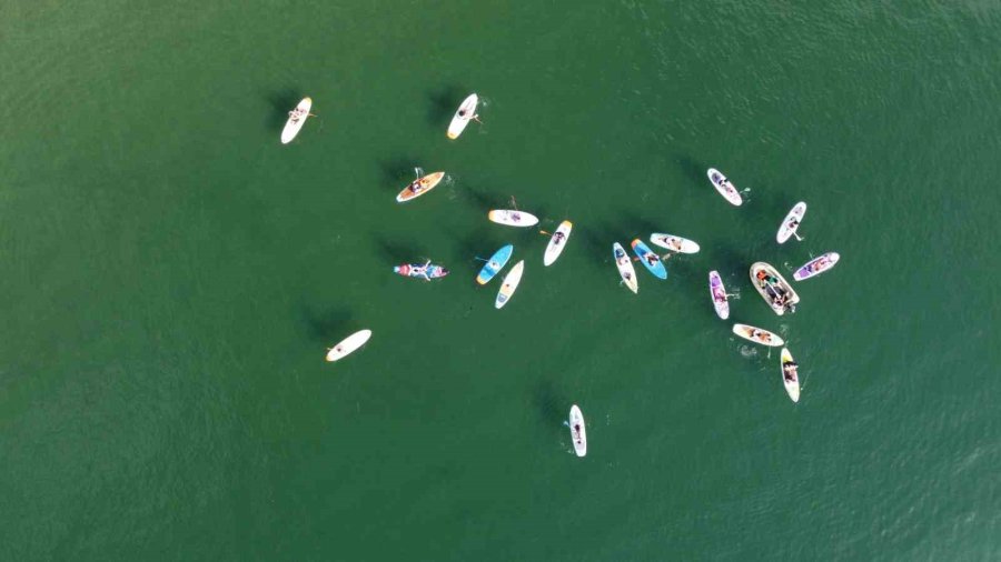 Akdeniz’de Özel Bireyler Kürek Sörfü Yaptı