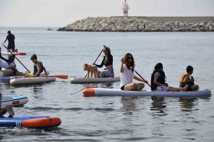 Akdeniz’de Özel Bireyler Kürek Sörfü Yaptı