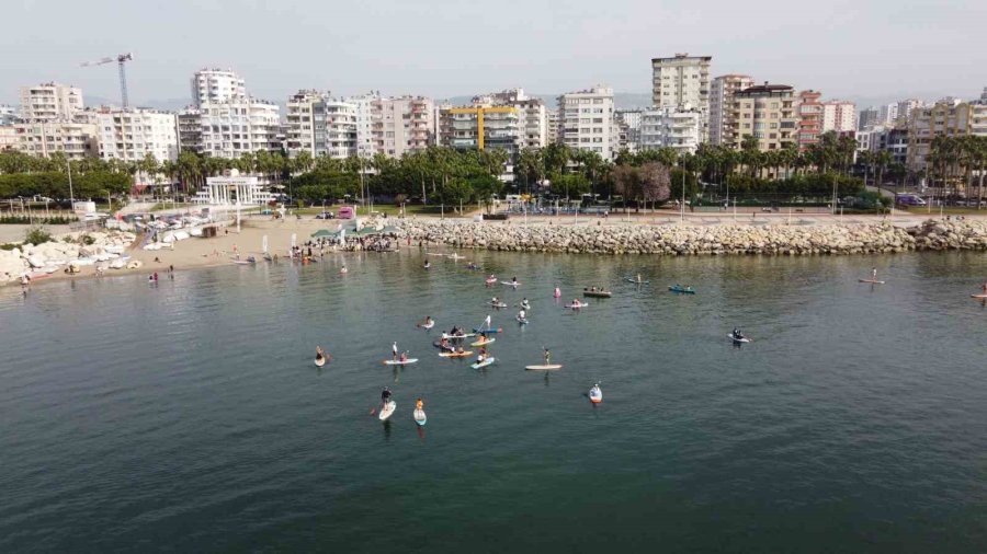 Akdeniz’de Özel Bireyler Kürek Sörfü Yaptı