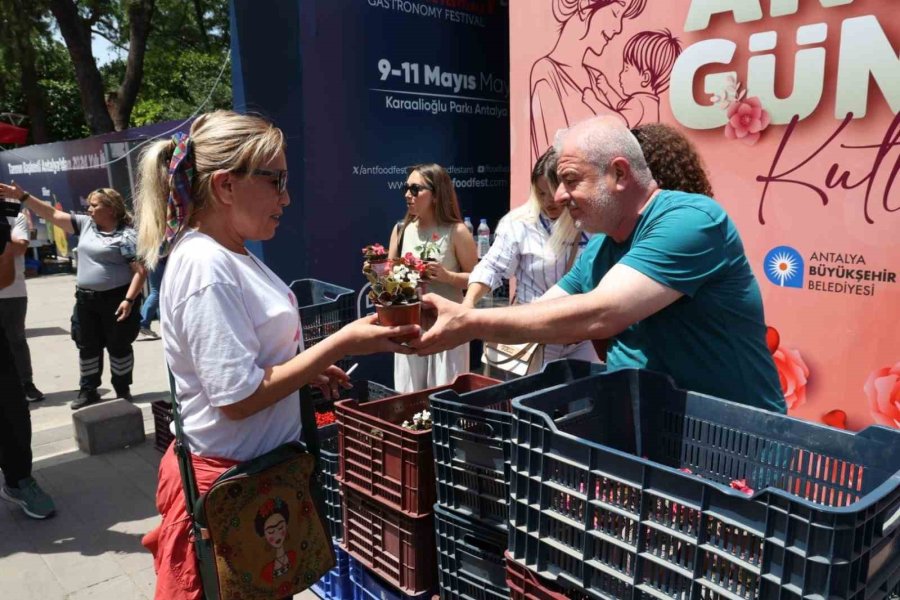 Antalya Büyükşehir’den Annelere 25 Bin Çiçek