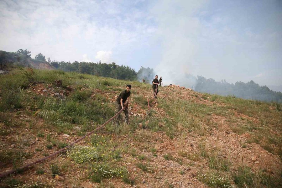 Alanya’da Makilik Alanda Yangın