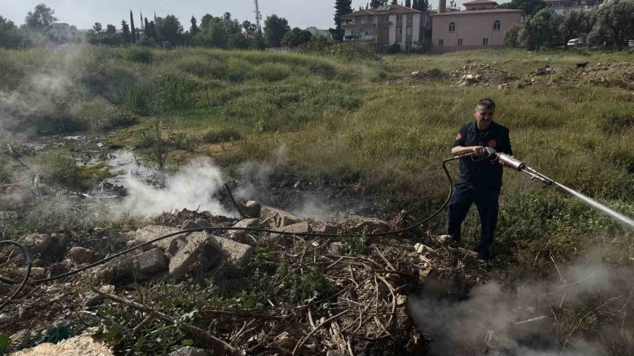 Gazipaşa’daki Otluk Yangını Büyümeden Söndürüldü