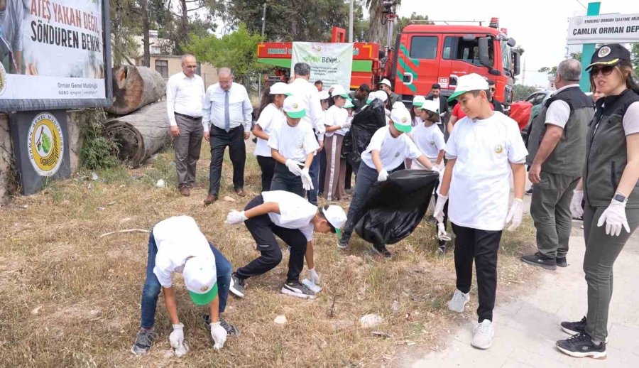 Öğrenciler, Yangınlara Karşı Çevre Temizliği Yaptı