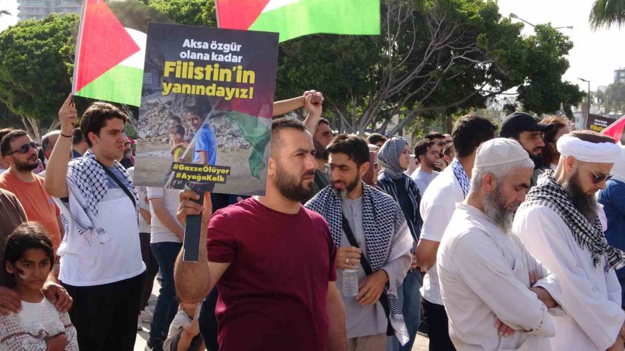 Mersin’de ‘büyük Gazze Mitingi’ Düzenlendi