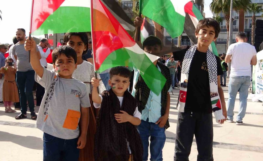 Mersin’de ‘büyük Gazze Mitingi’ Düzenlendi