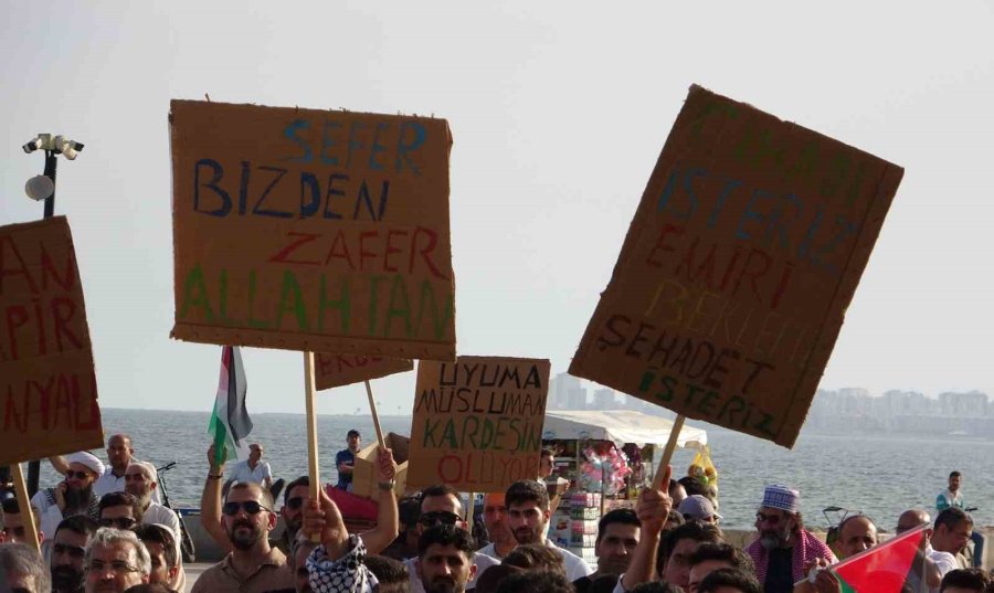 Mersin’de ‘büyük Gazze Mitingi’ Düzenlendi