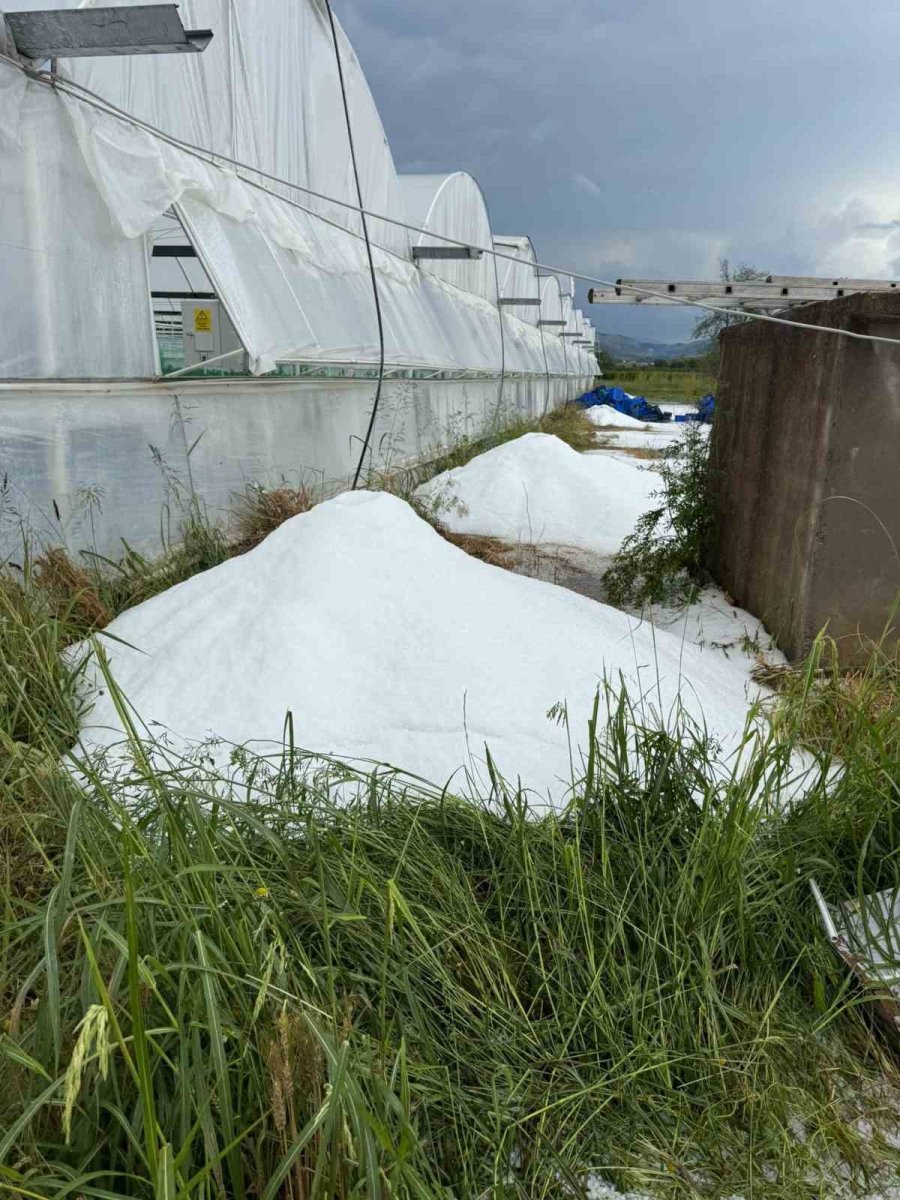 Serik’te Sağanak Ve Dolu Tarım Arazilerine Zarar Verdi