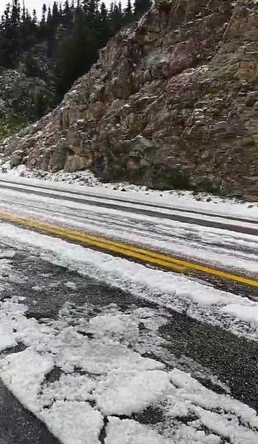Konya-antalya Karayolunda Dolu Yağışı Etkili Oldu