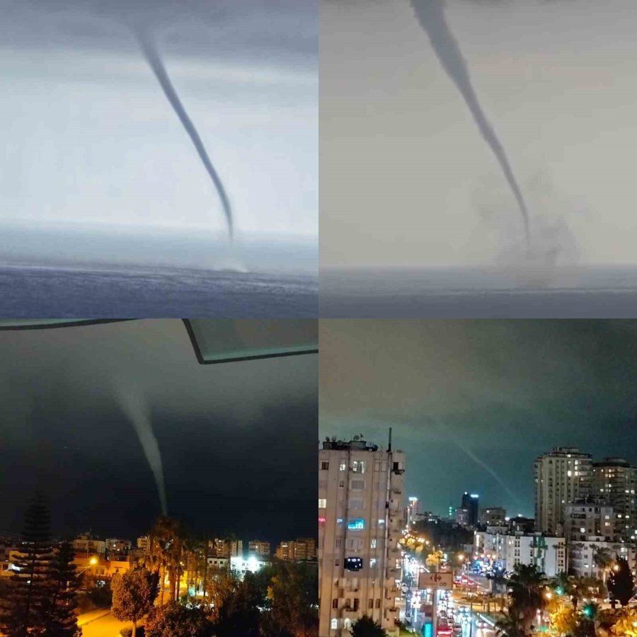 Akdeniz’de Gece Ve Gündüz Oluşan Hortumlar Dikkat Çekti