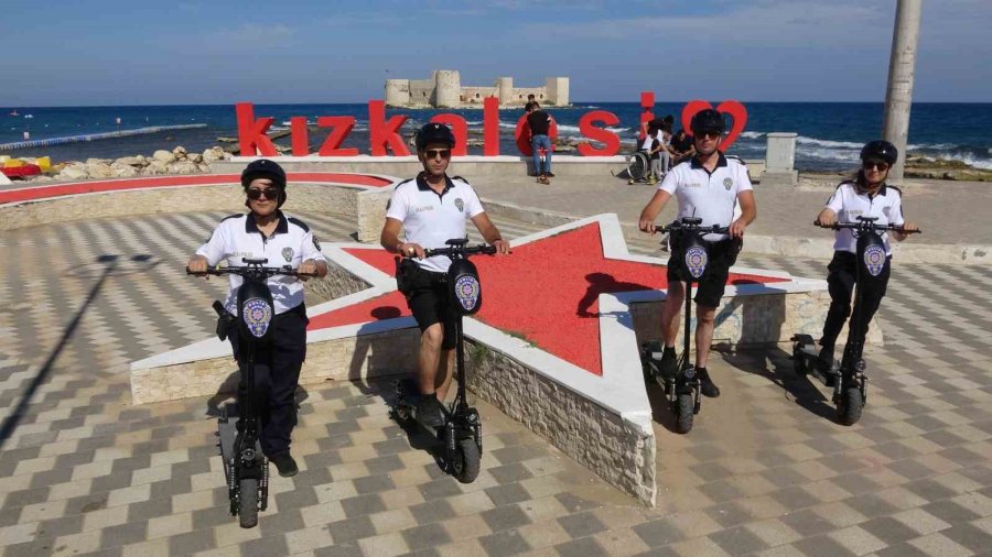Kızkalesi Sezona Hazır:scooterlu Plaj Polisleri De Göreve Başladı