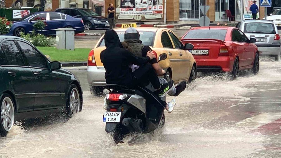 Karaman’da Sağanak Yağış Etkili Oldu