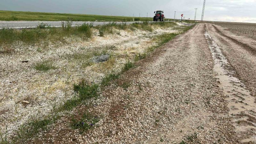 Aksaray’da Sağanak Ve Dolu Tarım Arazilerini Vurdu