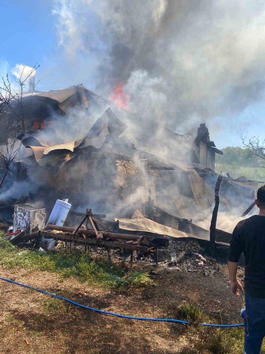 Antalya’da Yaşlı Çiftin Evi Yandı, İki Kurbanlığı Telef Oldu