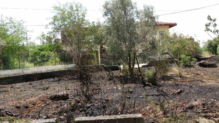 Manavgat’ta Araçtan Atılan Sigara Bahçede Yangın Çıkardı