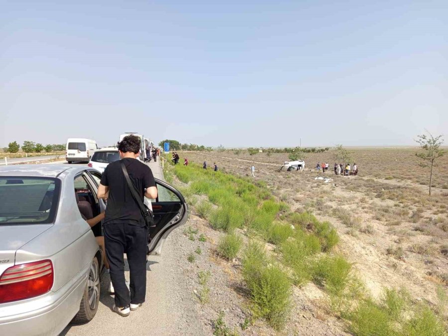 Konya’da Otomobil Devrildi: 4 Yaralı