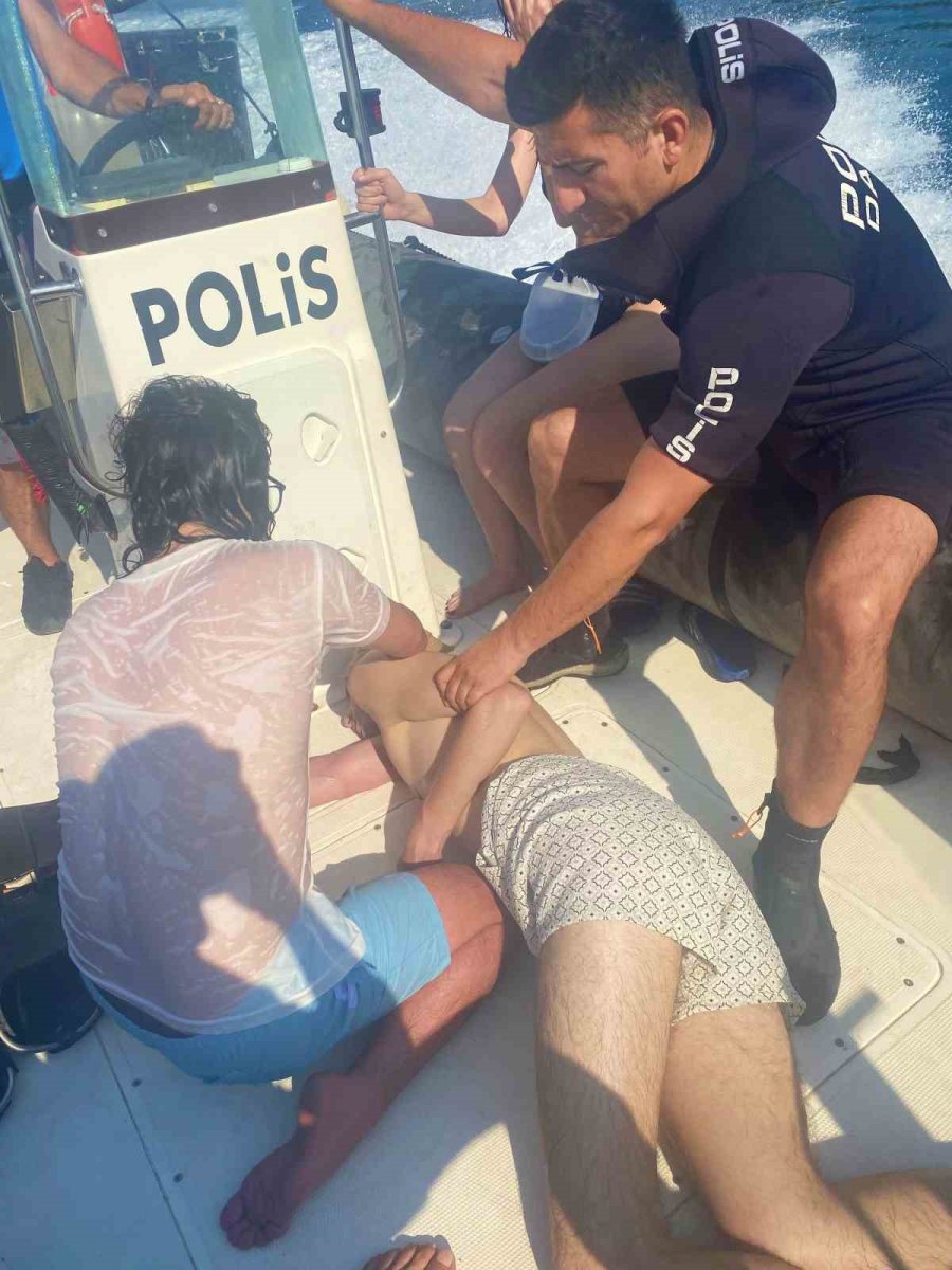 Sub Yapan Genç Boğulma Tehlikesi Geçirdi, Yardımına Deniz Polisi Yetişti