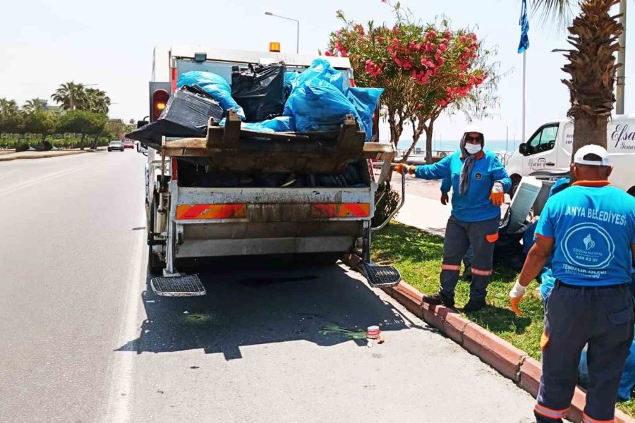 Bayramda Tatilciler Alanya’ya 5 Bin Ton Atık Bıraktı