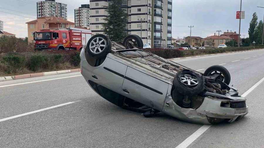 Karaman’da Otomobil Takla Attı: 2’si Çocuk 4 Yaralı