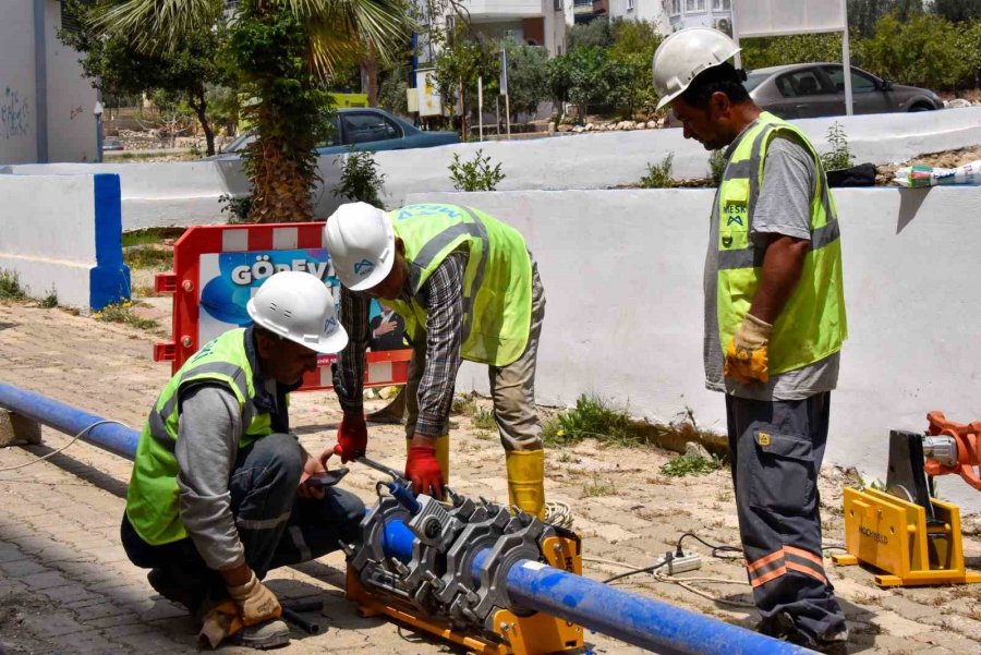 Meski, Yapraklıkoy Mevkiinde İçme Suyu Hattını Yeniledi