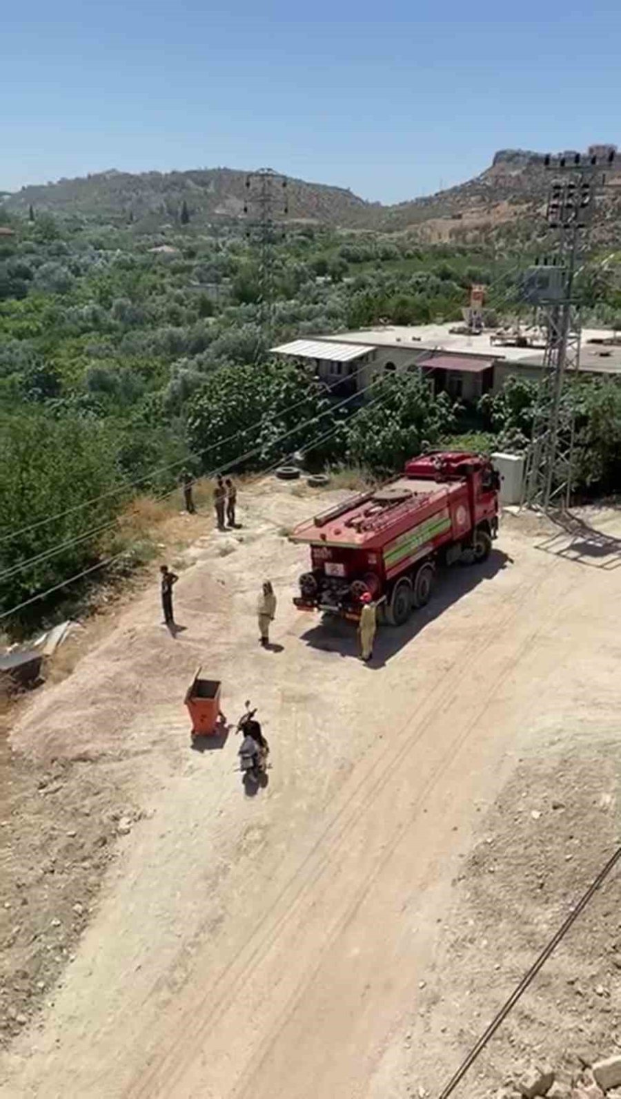 Mersin’de Kayısı Bahçesinde Yangın