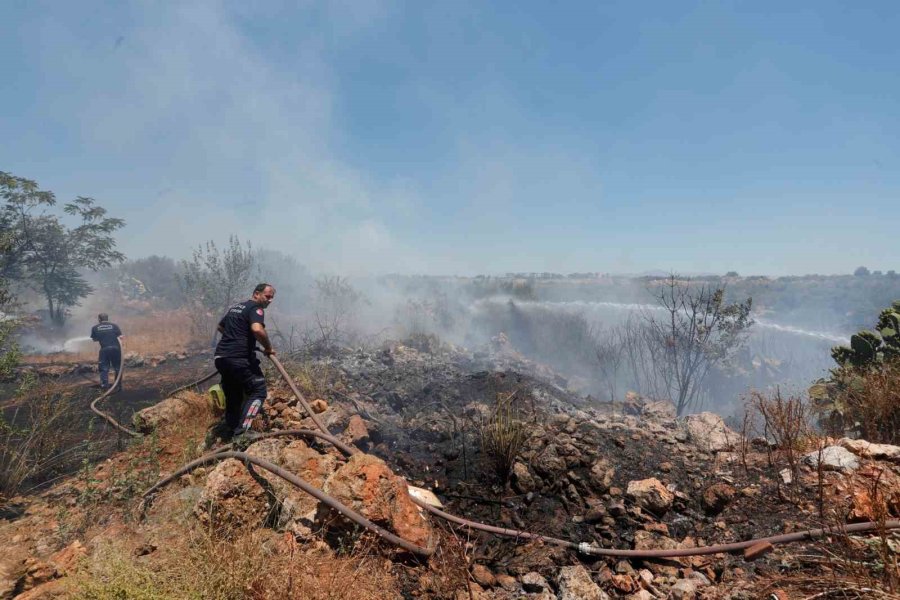 Farklı Noktalarda Çıkan Otluk Ve Ağaçlık Yangını Evlere Birkaç Metre Kala Söndürüldü