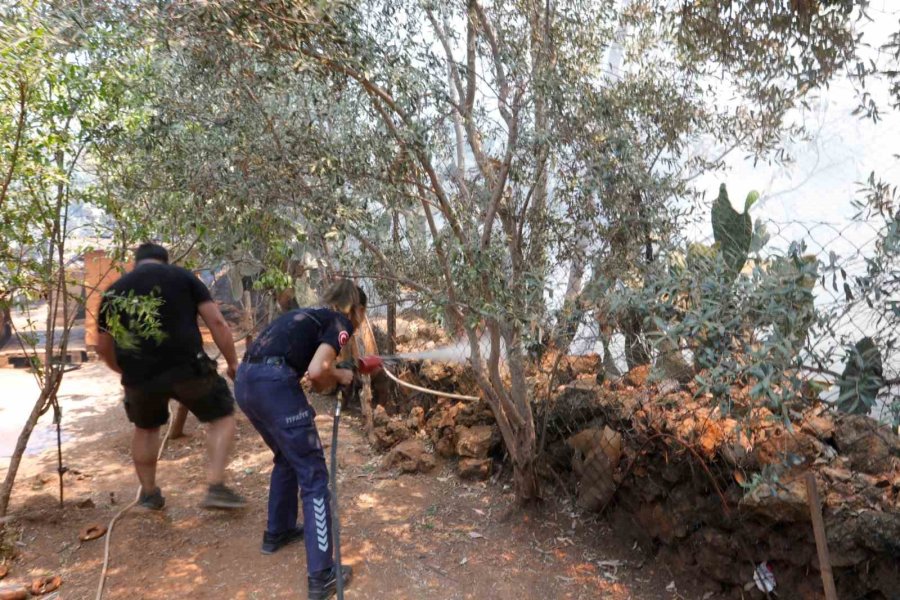 Farklı Noktalarda Çıkan Otluk Ve Ağaçlık Yangını Evlere Birkaç Metre Kala Söndürüldü