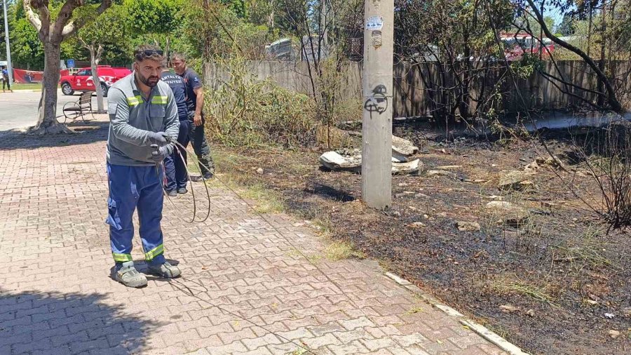 Manavgat’ta Çıkan Çalılık Yangını Korkuttu