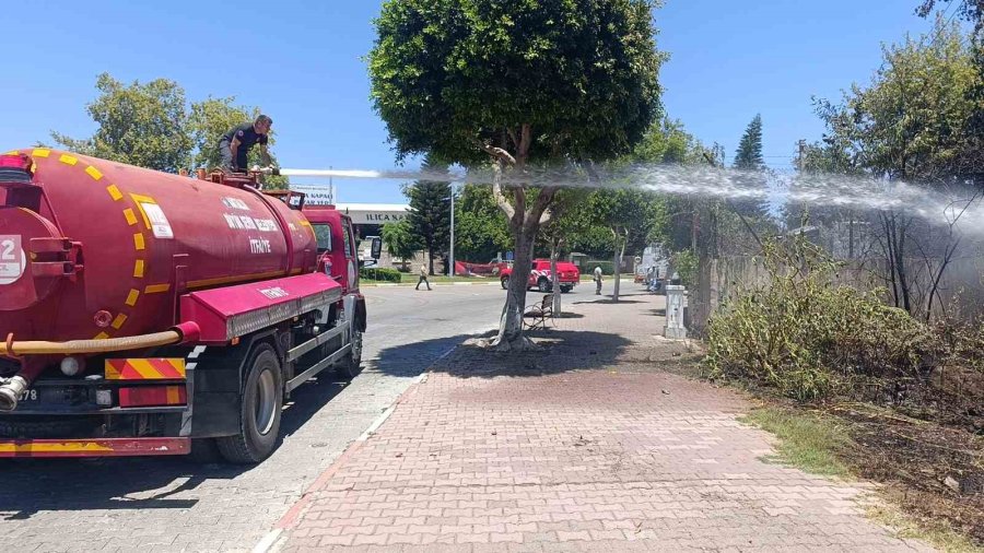 Manavgat’ta Çıkan Çalılık Yangını Korkuttu
