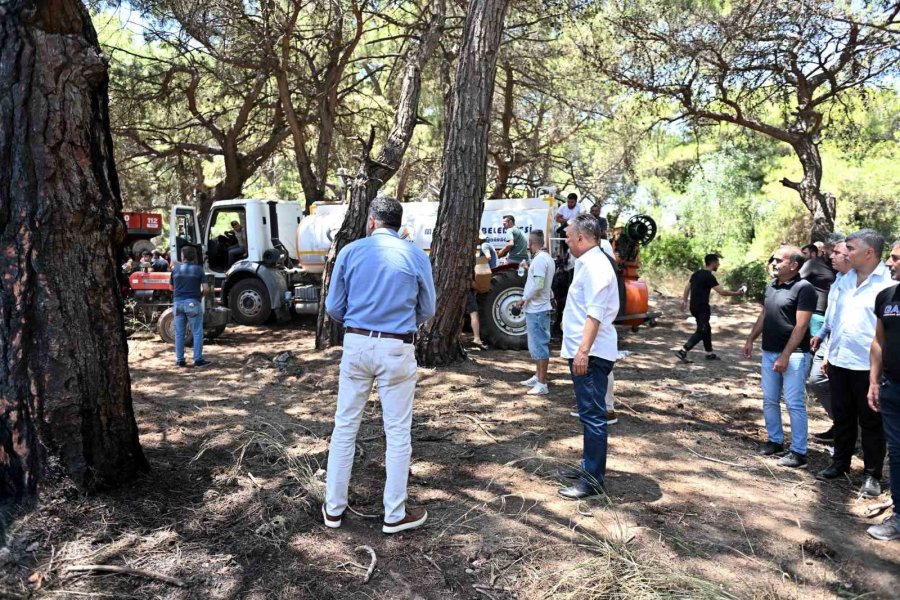 Muratpaşa, 19 Araçla Yangına Müdahale Etti