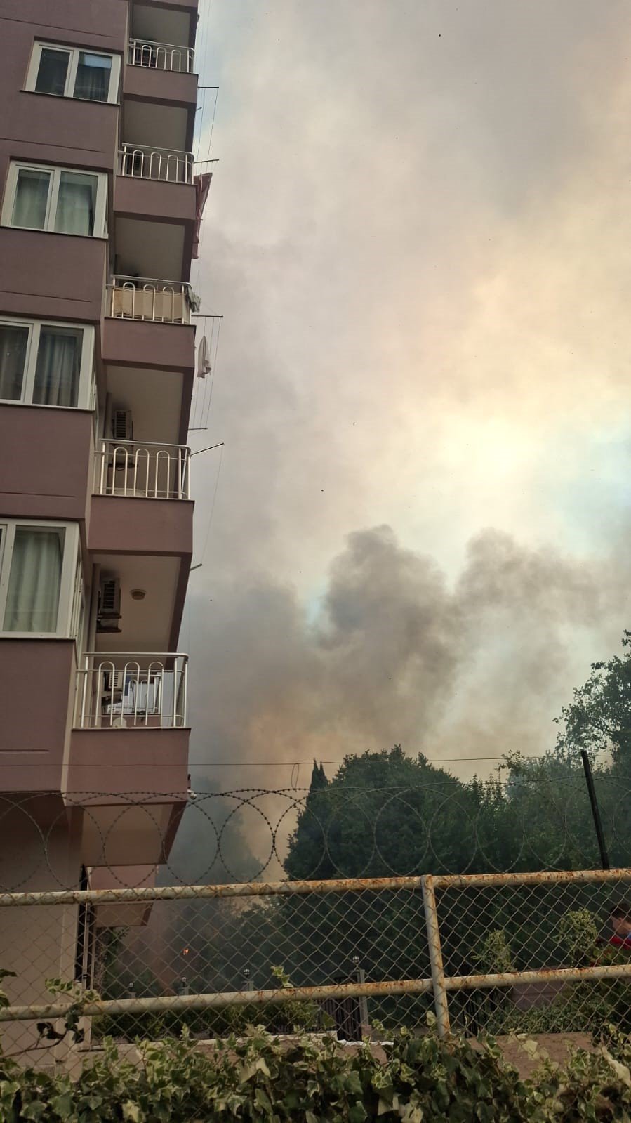 Orman Yangınında Alev Alan 6. Kattaki Evin Balkonuna Toma Müdahalesi