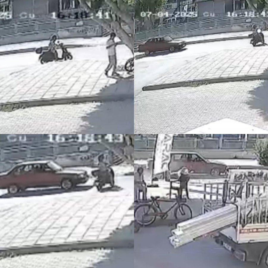 Kaza Anı Kamerada: Motosiklet Sürücüsü Kadın Kazada Hayatını Kaybetti