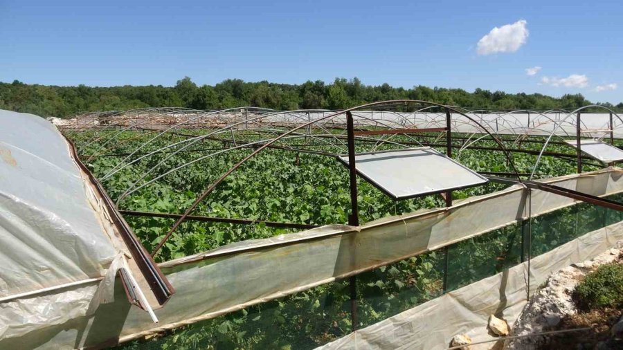 Mersin’de Rüzgar Seralarda Hasara Yol Açtı