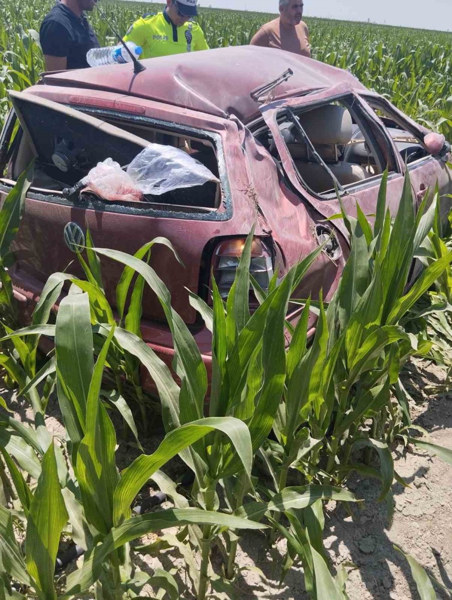 Kontrolden Çıkan Otomobil Takla Attı: 1 Yaralı