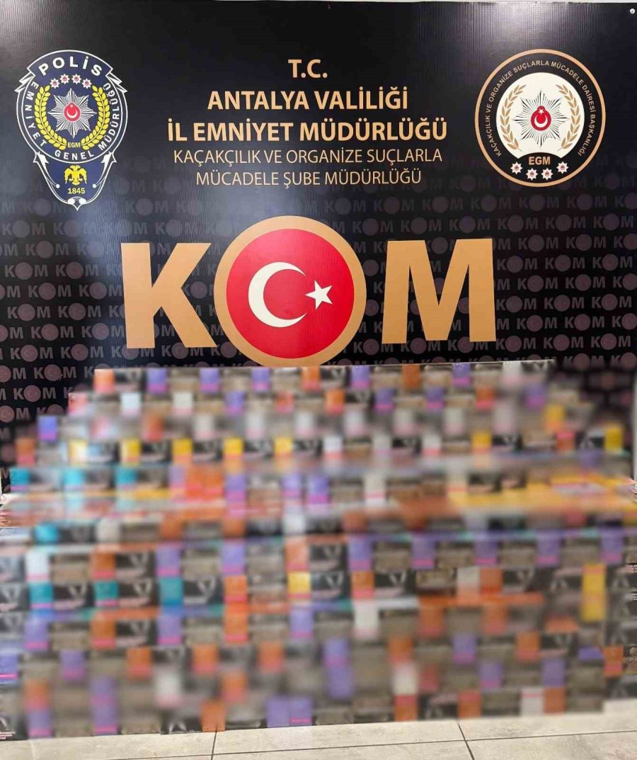 Antalya’da 1 Haftada Kaçakçılık Operasyonlarında 12 Şüpheliye Adli İşlem