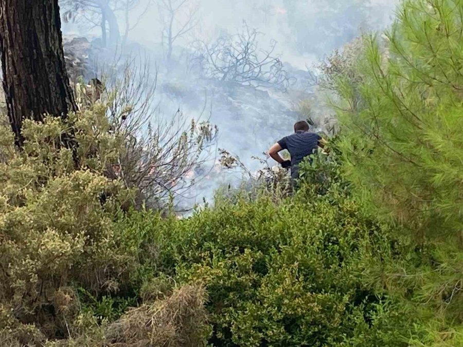 Kumluca’da Çıkan Orman Yangınında 1 Dekar Alan Yandı