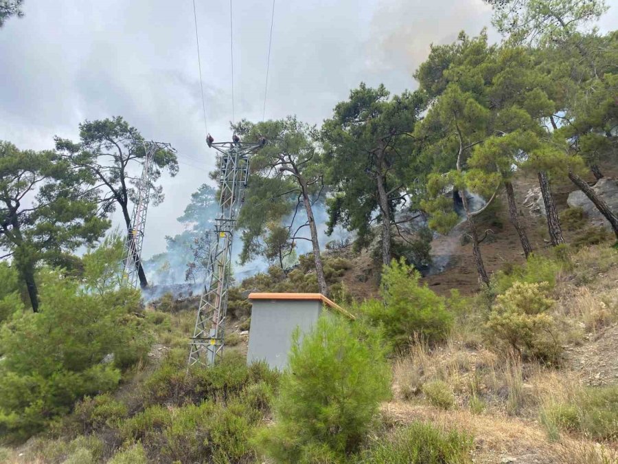 Kumluca’da Çıkan Orman Yangınında 1 Dekar Alan Yandı