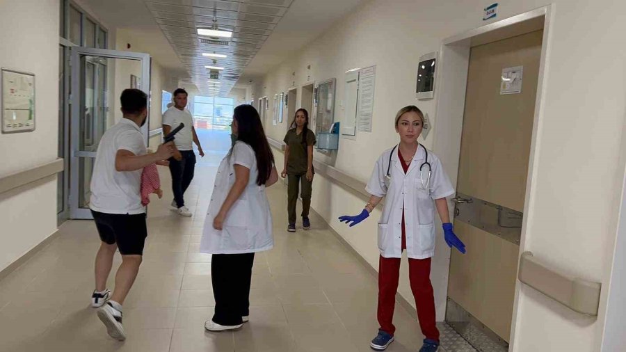 Gazipaşa Devlet Hastanesi’nde Gerçeği Aratmayan Tatbikat