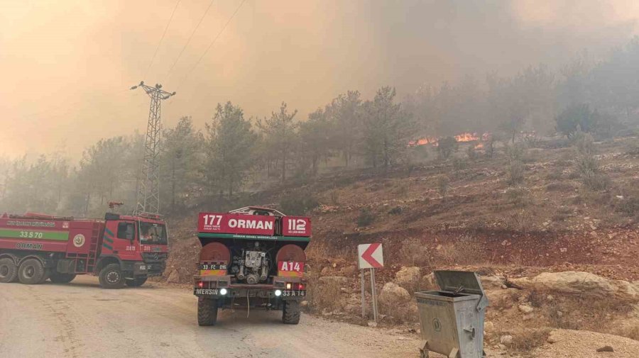 Vali Toros, Silifke’deki Yangın Söndürme Çalışmalarını Yakından Takip Etti
