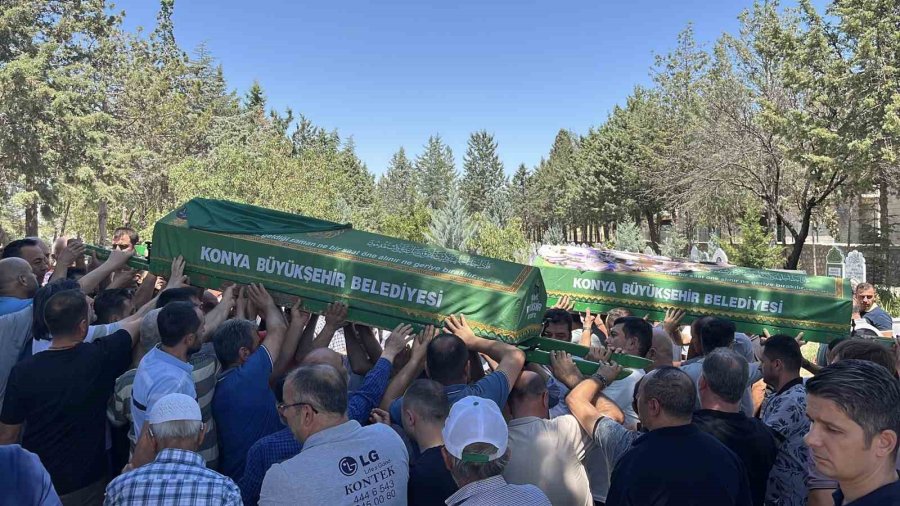 Konya’da Derede Boğulan Kız Kardeşlere Acı Veda