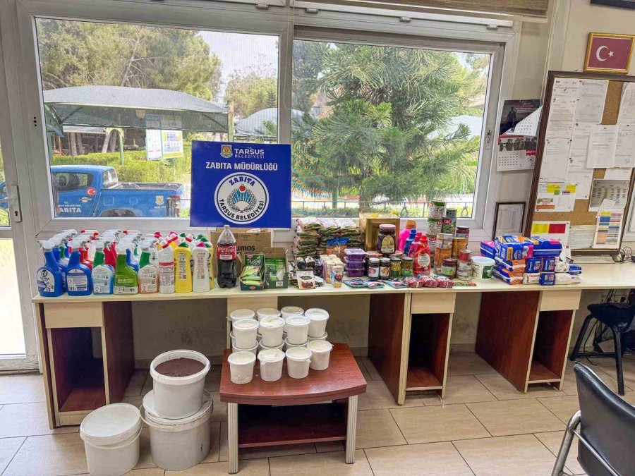 Tarsus’ta Halk Sağlığını Tehdit Eden 500 Ürün Ele Geçirildi