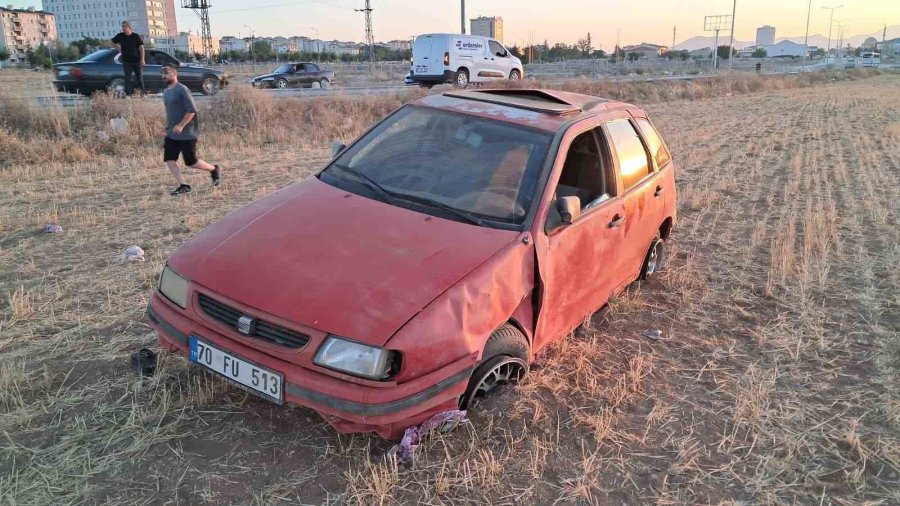Karaman’da Kontrolden Çıkan Araç Takla Attı: 1 Yaralı